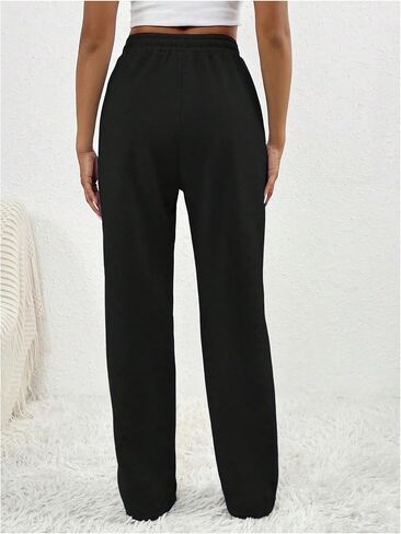 Women's Drawstring High Waisted Straight Leg Sweatpants Casual Baggy Workout Joggers Pants Lounge in Saudi Arabia