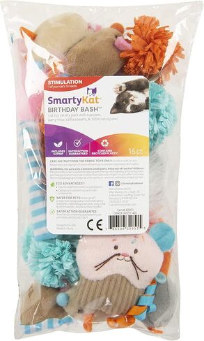 SmartyKat (9 مجموعات من مجموعة ألعاب Tropical Time Variety Pack Catnip Cat - متعددة الألوان، مجموعة من 9 قطع) in Saudi Arabia