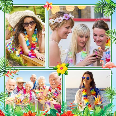 50 Pieces Hawaiian Luan Leis Necklace for Tropical Themed Party Decorations Beach Party Decor in Kuwait