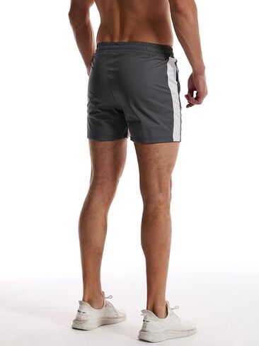 GYMBULLFIGHT Men's Casual Shorts 5"/ 7" Drawstring Summer Quick Dry Lightweight Beach Shorts with Zipper Pockets in Kuwait