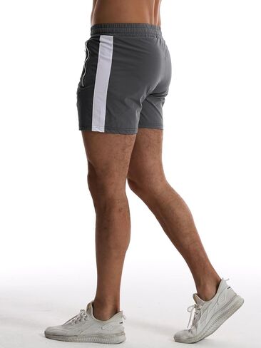GYMBULLFIGHT Men's Casual Shorts 5"/ 7" Drawstring Summer Quick Dry Lightweight Beach Shorts with Zipper Pockets in Kuwait