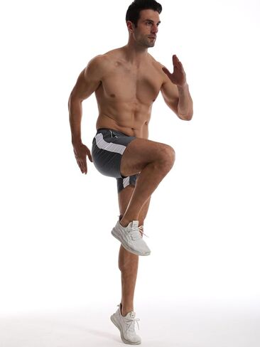 GYMBULLFIGHT Men's Casual Shorts 5"/ 7" Drawstring Summer Quick Dry Lightweight Beach Shorts with Zipper Pockets in Kuwait