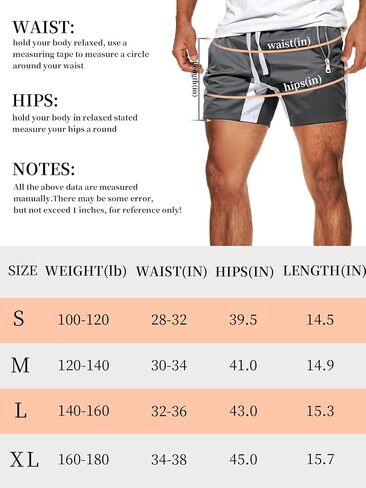 GYMBULLFIGHT Men's Casual Shorts 5"/ 7" Drawstring Summer Quick Dry Lightweight Beach Shorts with Zipper Pockets in Kuwait