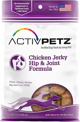 Loving Pets Activpetz Chicken Jerky Hip & Joint Formula Dog Treat, 7 Oz in Saudi Arabia