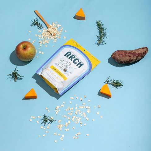 يعامل القوس صحة الجهاز الهضمي للكلاب | بريبيوتيك/بروبيوتيك، لا يسبب الحساسية، صنع في الولايات المتحدة الأمريكية، خالي من الغلوتين، صديق للبيئة | نسبة عالية من البروتين، قيمة طبيعية عالية | تخفيف ودعم الأمعاء والمعدة in Kuwait