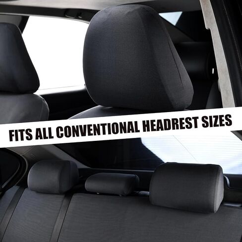 Pack-2 Car Seat Headrest Cover, Elastic Dust-roof Covers, Headrest Protective Covers, Headrest Cover Replacements, Auto Decoration, Universal for Most Cars, Trucks, SUVs (Beige) in Saudi Arabia