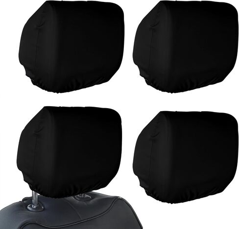 Pack-2 Car Seat Headrest Cover, Elastic Dust-roof Covers, Headrest Protective Covers, Headrest Cover Replacements, Auto Decoration, Universal for Most Cars, Trucks, SUVs (Beige) in Saudi Arabia