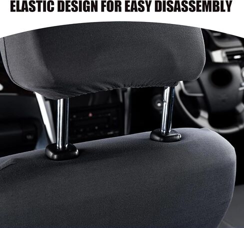Pack-2 Car Seat Headrest Cover, Elastic Dust-roof Covers, Headrest Protective Covers, Headrest Cover Replacements, Auto Decoration, Universal for Most Cars, Trucks, SUVs (Beige) in Saudi Arabia