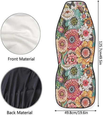 NDISTIN Boho Flower Car Front Seat Covers for Women Men, Printed Seat Cover Universal Fits Car Suvs Sedans in Saudi Arabia
