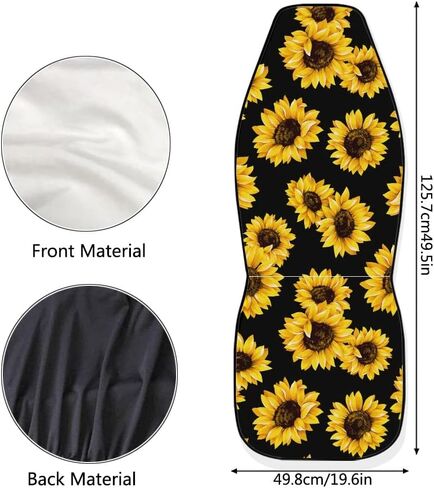 NDISTIN Boho Flower Car Front Seat Covers for Women Men, Printed Seat Cover Universal Fits Car Suvs Sedans in Saudi Arabia