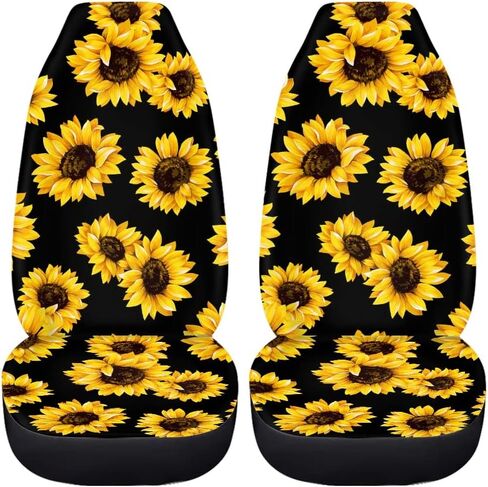 NDISTIN Boho Flower Car Front Seat Covers for Women Men, Printed Seat Cover Universal Fits Car Suvs Sedans in Saudi Arabia