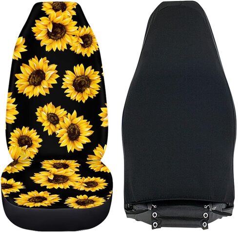 NDISTIN Boho Flower Car Front Seat Covers for Women Men, Printed Seat Cover Universal Fits Car Suvs Sedans in Saudi Arabia
