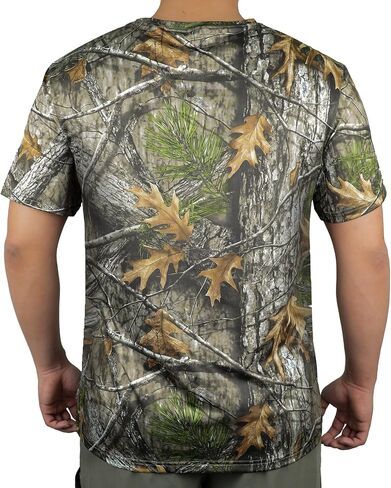 LOOGU Mens Camo Shirts, Camouflage T Shirt Hunting, Performance Shirts Crewneck Short Sleeve Tee for Men in Saudi Arabia