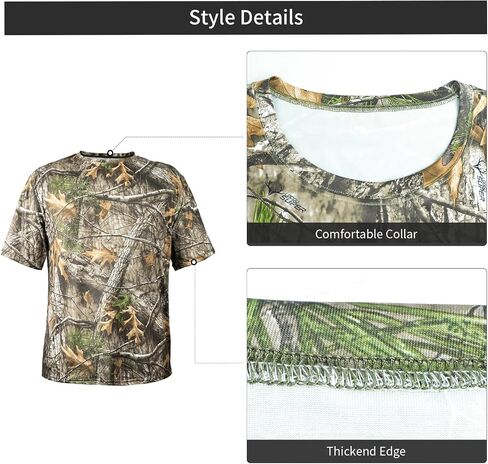 LOOGU Mens Camo Shirts, Camouflage T Shirt Hunting, Performance Shirts Crewneck Short Sleeve Tee for Men in Saudi Arabia