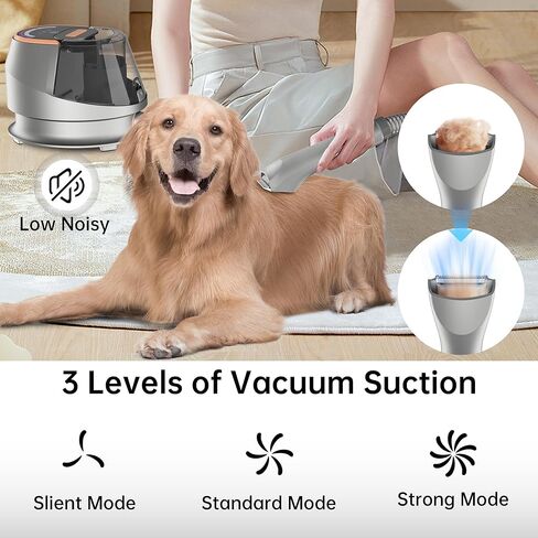 Fey Dog Hair Vacuum,Pet Grooming Vacuum Kit, 15KPa Strong Dog Hair Vacuum, Drying, Remover & Nail Clipper All in One, 3.5L Large Capacity Dog Vacuum for Shedding Grooming, Works for All Dogs Cats in Kuwait
