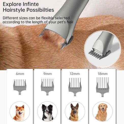 Fey Dog Hair Vacuum,Pet Grooming Vacuum Kit, 15KPa Strong Dog Hair Vacuum, Drying, Remover & Nail Clipper All in One, 3.5L Large Capacity Dog Vacuum for Shedding Grooming, Works for All Dogs Cats in Kuwait