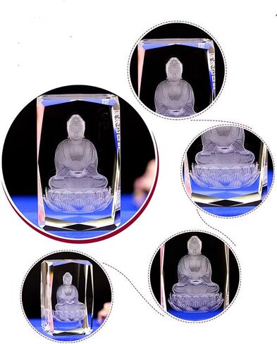 qianyue Crystal Glass Cube Eagle Model Paperweight 3D Laser Engraving Figurines Feng Shui Souvenirs Crafts (Australia) in Saudi Arabia