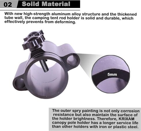حاملات قضبان خيمة التخييم المتينة من KRIXAM (قطعتان)، حامل قضيب المظلة المقاوم للرياح، حامل عمود أنبوبي ثابت للخيمة المحمولة للتخييم وصيد الأسماك والشواء in Kuwait