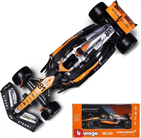 Bburago P2 British GP F1 MCL60 2023 4# Lando Norris 81# Oscar Piastri Alloy Car Die Cast Model Collection Gift (Biao F1 MCL60 No.4) in Saudi Arabia