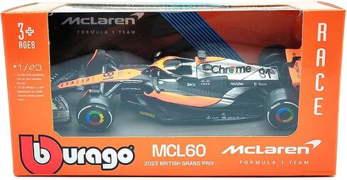 Bburago P2 British GP F1 MCL60 2023 4# Lando Norris 81# Oscar Piastri Alloy Car Die Cast Model Collection Gift (Biao F1 MCL60 No.4) in Saudi Arabia