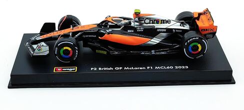 Bburago P2 British GP F1 MCL60 2023 4# Lando Norris 81# Oscar Piastri Alloy Car Die Cast Model Collection Gift (Biao F1 MCL60 No.4) in Saudi Arabia