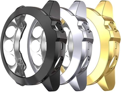 RunTech 3-Pack Case Cover for Fenix 5X/5XPlus/5X Sapphire Case, TPU Plated Protective Case Protector Compatible with 51mm Fenix 5X Watch Case (3pcs Black) in Saudi Arabia