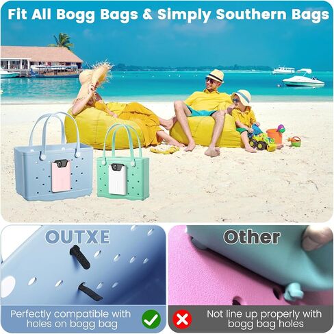 OUTXE 2 Pack Silicone Bogg Bag Organizer Insert, 2 Pack Bogg Bag Phone Holder Compatible with All Bogg Bags, Silicone Cell Phone Holder Accessories for Bogg Bag in Saudi Arabia