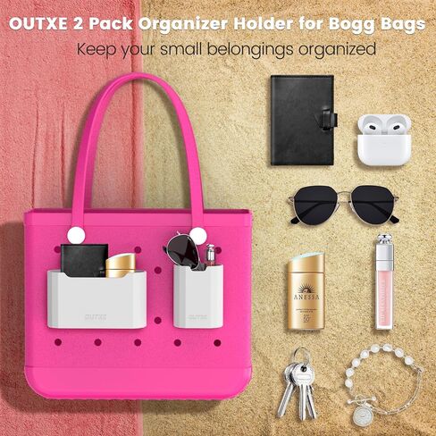 OUTXE 2 Pack Silicone Bogg Bag Organizer Insert, 2 Pack Bogg Bag Phone Holder Compatible with All Bogg Bags, Silicone Cell Phone Holder Accessories for Bogg Bag in Saudi Arabia