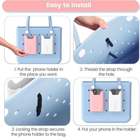 OUTXE 2 Pack Silicone Bogg Bag Organizer Insert, 2 Pack Bogg Bag Phone Holder Compatible with All Bogg Bags, Silicone Cell Phone Holder Accessories for Bogg Bag in Saudi Arabia
