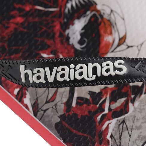 Havaianas Kids Top Marvel Flip Flops - Spiderman vs Venom Sandals - Ruby Red/Black, 3Y/4W big kid in Kuwait