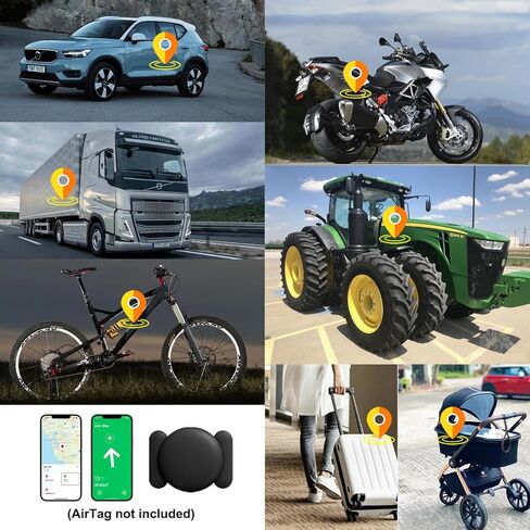 Hidden Magnetic AirTag Holder (2 Pack), Soft Silicone Shell, Suitable for Bicycles, Motorcycles, Cars, Suitcases and Any Other Items Containing Iron Components in Kuwait