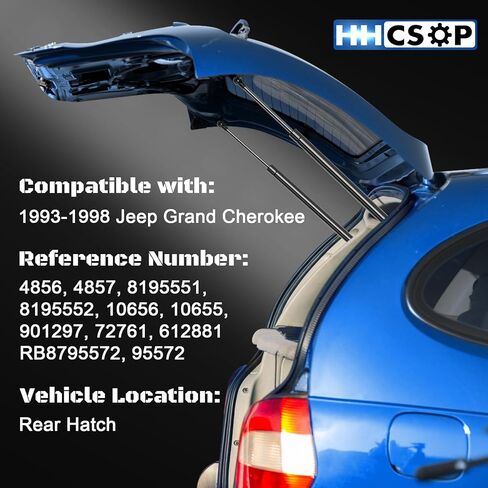رافعة الفتحة الخلفية HHCSOP تدعم دعامة الصدمات لسيارة جيب جراند شيروكي 1993 1994 1995 1996 1997 1998، زنبرك غاز الباب الخلفي OEM # 4856 4857 in Kuwait