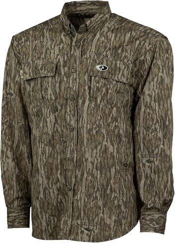 قمصان صيد خفيفة الوزن بأكمام طويلة مموهة من Mossy Oak Camo Tibbee للرجال in Saudi Arabia