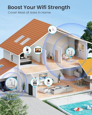 DEATTI 2023 نسخة محدثة من موسع / مكرر WiFi، يعزز ما يصل إلى 12000 قدم مربع، معزز إشارة موسع WiFi، معزز الإنترنت مع منفذ إيثرنت، سهل الإعداد معزز الإشارة اللاسلكية المنزلية (أبيض) in Kuwait