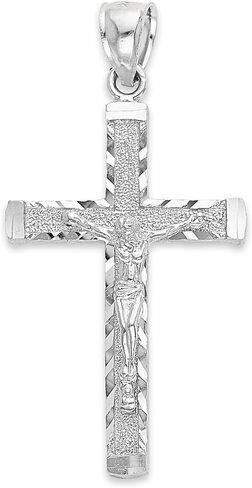 قلادة صليب من الفضة الإسترلينية عيار 925 من جولدن فاير - قطعة يسوع مجوهرات مسيحية له in Kuwait