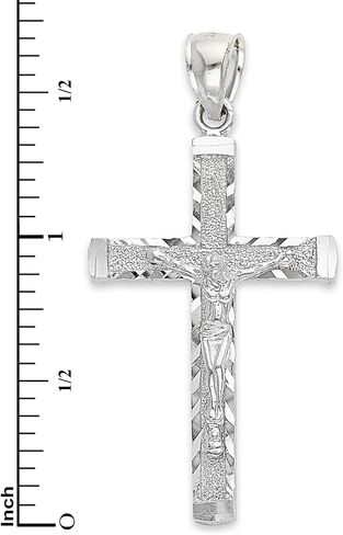 قلادة صليب من الفضة الإسترلينية عيار 925 من جولدن فاير - قطعة يسوع مجوهرات مسيحية له in Kuwait