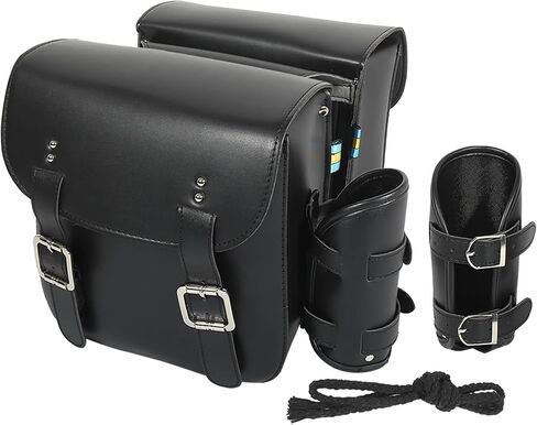 Motoforti Pair Motorcycle Saddlebag Side Tool Bags Cycling Luggage Bag Waterproof Faux Leather in Saudi Arabia
