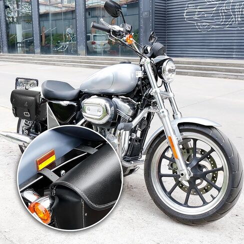 Motoforti Pair Motorcycle Saddlebag Side Tool Bags Cycling Luggage Bag Waterproof Faux Leather in Saudi Arabia