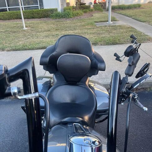 وسادة مسند ظهر لصندوق السيارة ملفوفة حول King Tour من ECOTRIC متوافقة مع 2014-2023 Harley Davidson Touring Electra Glide Road King Street Glide Road Glide Electra Glide in Saudi Arabia