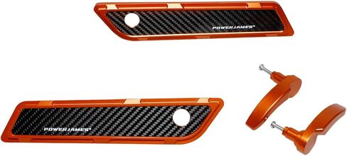 POWER JAMES Black Carbon Fiber Saddle bag Latch Hinge Cover with Lock Handle Kit for Harley 2014-2023 Touring FLHX FLTR FLHTC (Black) in Saudi Arabia