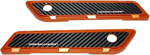 POWER JAMES Black Carbon Fiber Saddle bag Latch Hinge Cover with Lock Handle Kit for Harley 2014-2023 Touring FLHX FLTR FLHTC (Black) in Saudi Arabia