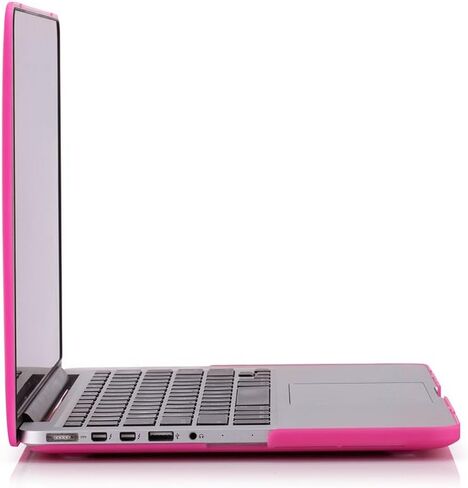 حافظة RUBAN لجهاز MacBook Pro القديم 13 بوصة (موديلات A1502 وA1425) 2015 2014 2013 2012، حافظة بلاستيكية صلبة وغطاء لوحة مفاتيح للإصدار القديم MacBook Pro Retina 13 بوصة، وردي فاقع in Saudi Arabia