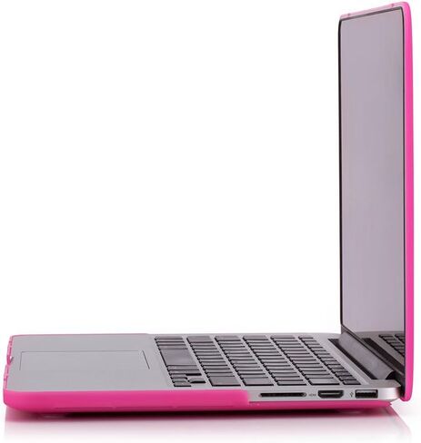 حافظة RUBAN لجهاز MacBook Pro القديم 13 بوصة (موديلات A1502 وA1425) 2015 2014 2013 2012، حافظة بلاستيكية صلبة وغطاء لوحة مفاتيح للإصدار القديم MacBook Pro Retina 13 بوصة، وردي فاقع in Saudi Arabia