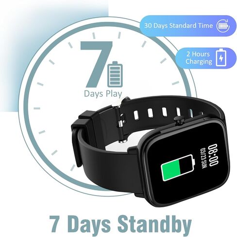 Smart Watch, 1.7“ Full Touch Screen with Bluetooth Call Answer Receive/Dial IP68 Waterproof Fitness Tracker SmartWatch for Men/Women with Sleep/Heart Rate Monitor for Android & iOS Phone in Saudi Arabia