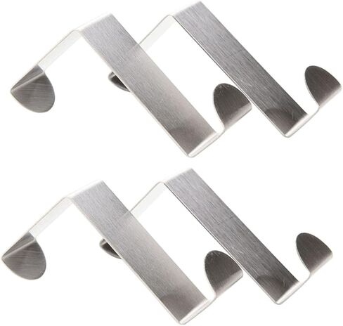 4 Pcs Over Door Hanger Metal Door Hanger Door Back Style Hook Clothing Hanger Wreath Hooks for Hat Coats Bags Towels Bathroom Living Room Bedroom in Kuwait