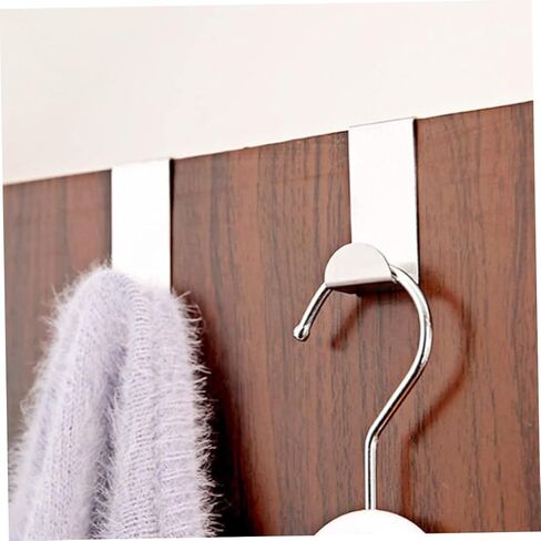 4 Pcs Over Door Hanger Metal Door Hanger Door Back Style Hook Clothing Hanger Wreath Hooks for Hat Coats Bags Towels Bathroom Living Room Bedroom in Kuwait