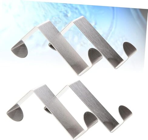 4 Pcs Over Door Hanger Metal Door Hanger Door Back Style Hook Clothing Hanger Wreath Hooks for Hat Coats Bags Towels Bathroom Living Room Bedroom in Kuwait