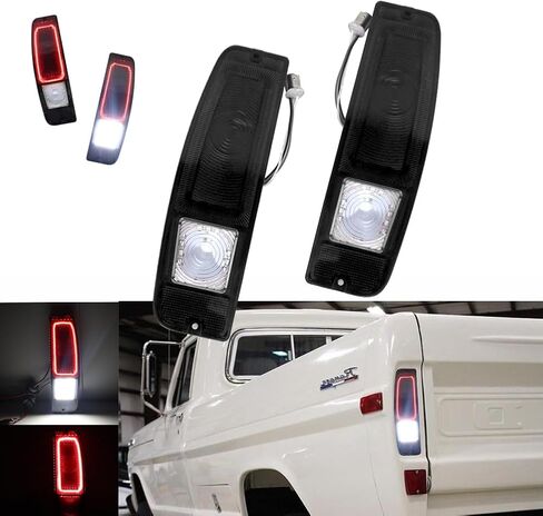 Tonsya لـ 1967-1972 Ford Styleside F100/250/350 TRUCK، 1967-1974 Ford Econoline E100/200/300، 1967-1977 Ford Bronco غطاء خلفي للضوء الخلفي مبيت أحمر in Kuwait