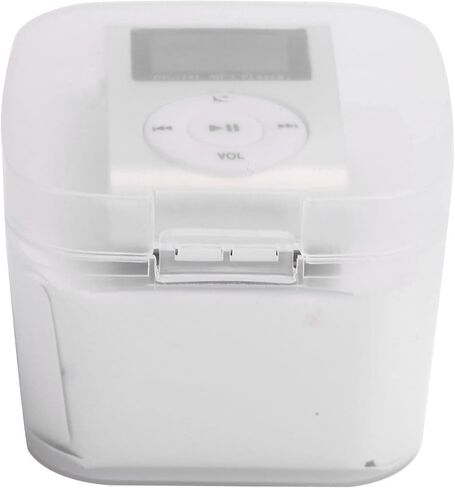 مشغل MP3 سعة 32 جيجابايت، مشغل موسيقى رقمي محمول مع سماعات رأس وكابل USB، مشغل وسائط موسيقى صغير MP3 LCD بشاشة صغيرة مع مشبك خلفي (فضي) in Kuwait