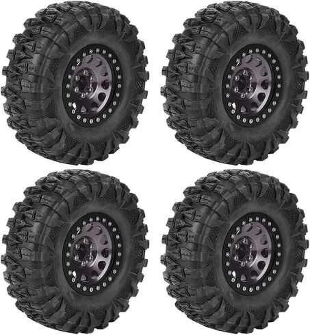 4 قطع إطار RC، إطارات مطاطية للشاحنة 1/10، إطارات عجلة RC معدنية لمحور العجلة تناسب سيارة 1/10 RC مقاس 2.2 بوصة() 2.2 عجلات وإطارات Beadlock 2.2 عجلات Beadlock 1/10 عجلات شاحنة قصيرة الدورة in Saudi Arabia